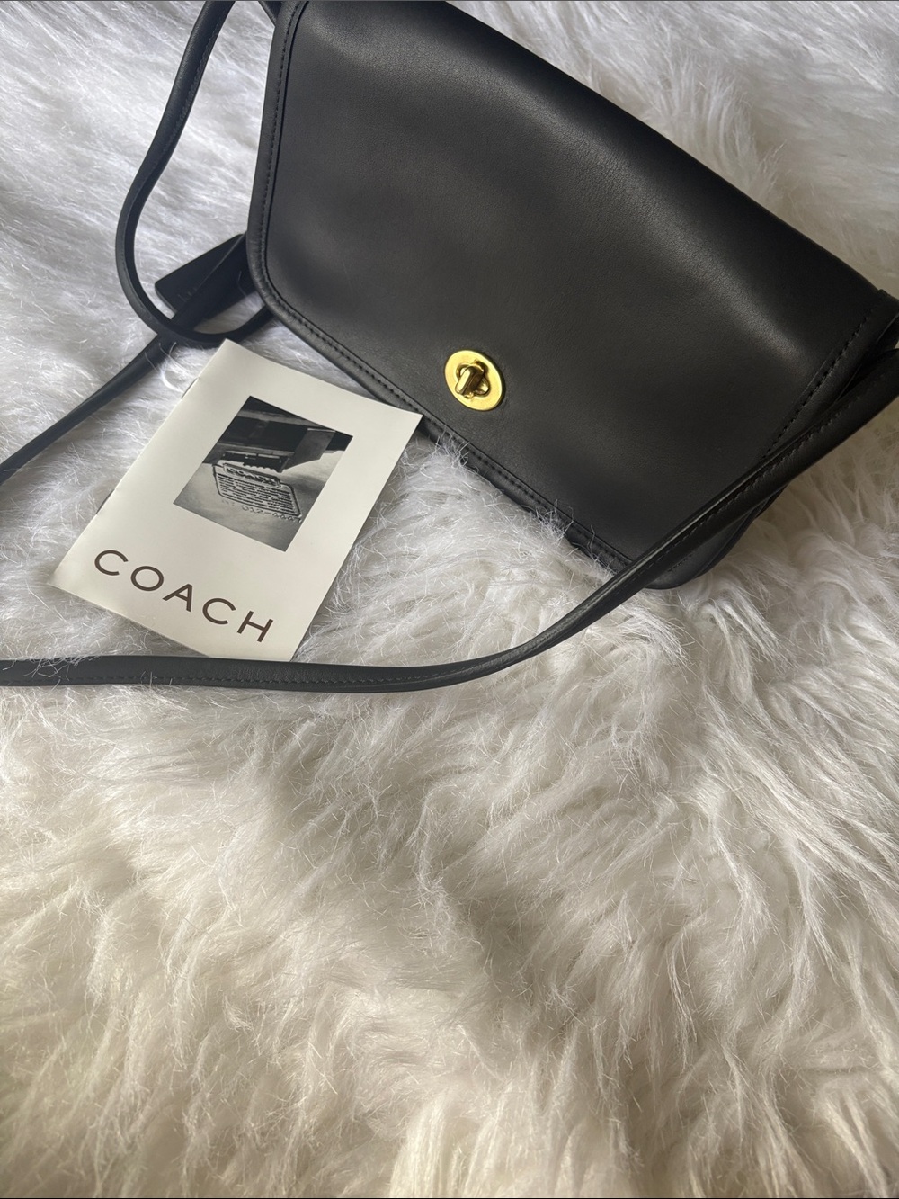 Coach Black Leather Turnlock Crossbody Bag - Picture 3 of 16